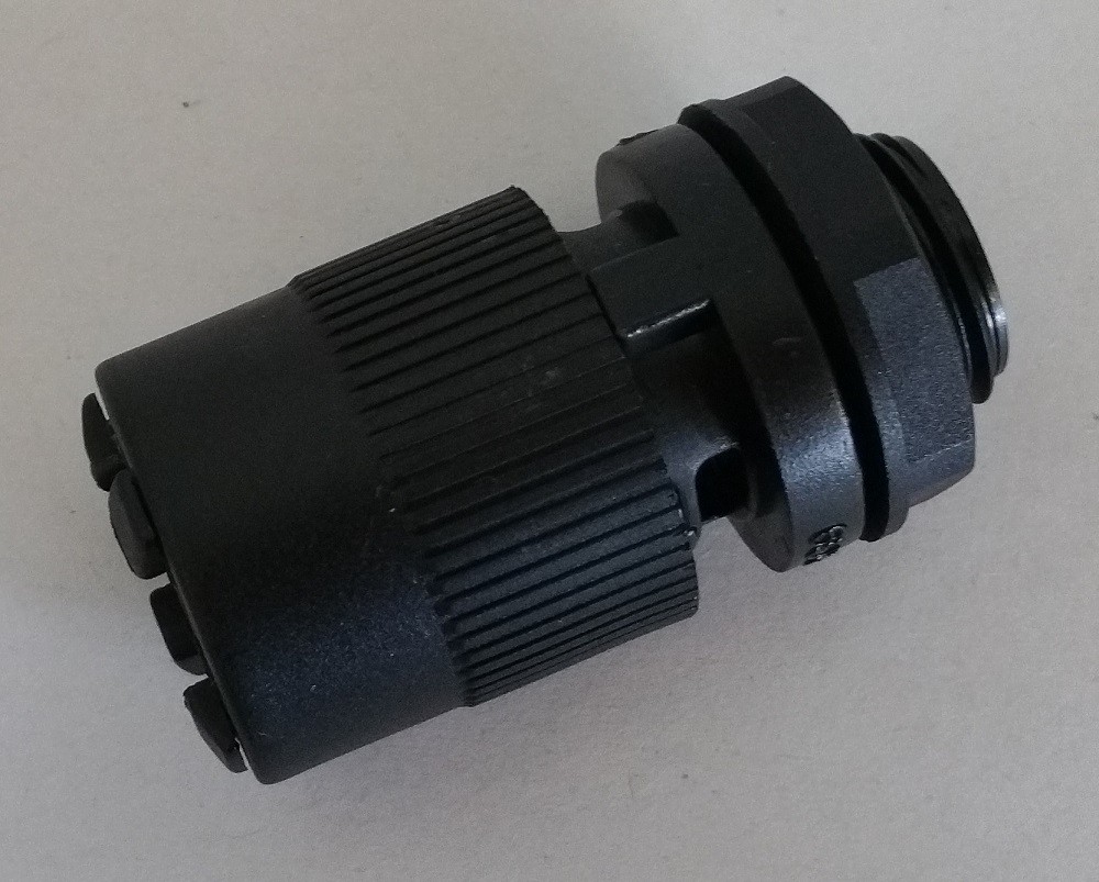 Easy Type Quick Connector black for flexible conduits 17x22 mms (PG 16