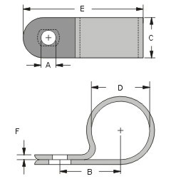 Technische Zeichnung Kabelschelle