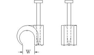 Nagel Kabelclip / Nagelschelle f. 5-7mm Kabel 100Stück