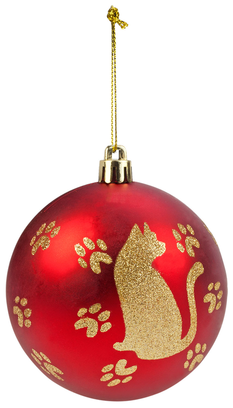 Motiv Kugel Weihnachtskugel Weihnachtsbaum 6er Set Hund, Katze, Pferd